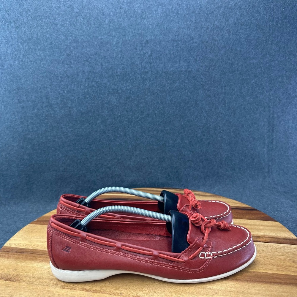 Sebago Lucca Lace Red Leather Boat Shoes Loafers Womens 9.5M B56841